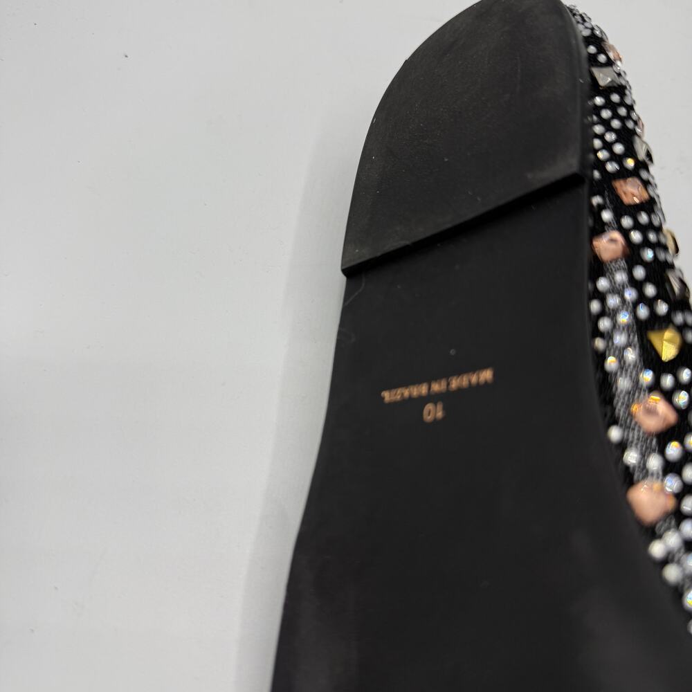 Anthropologie Women's Glitz Mesh Flats Shoes Black Size 10 - Picture 5 of 12